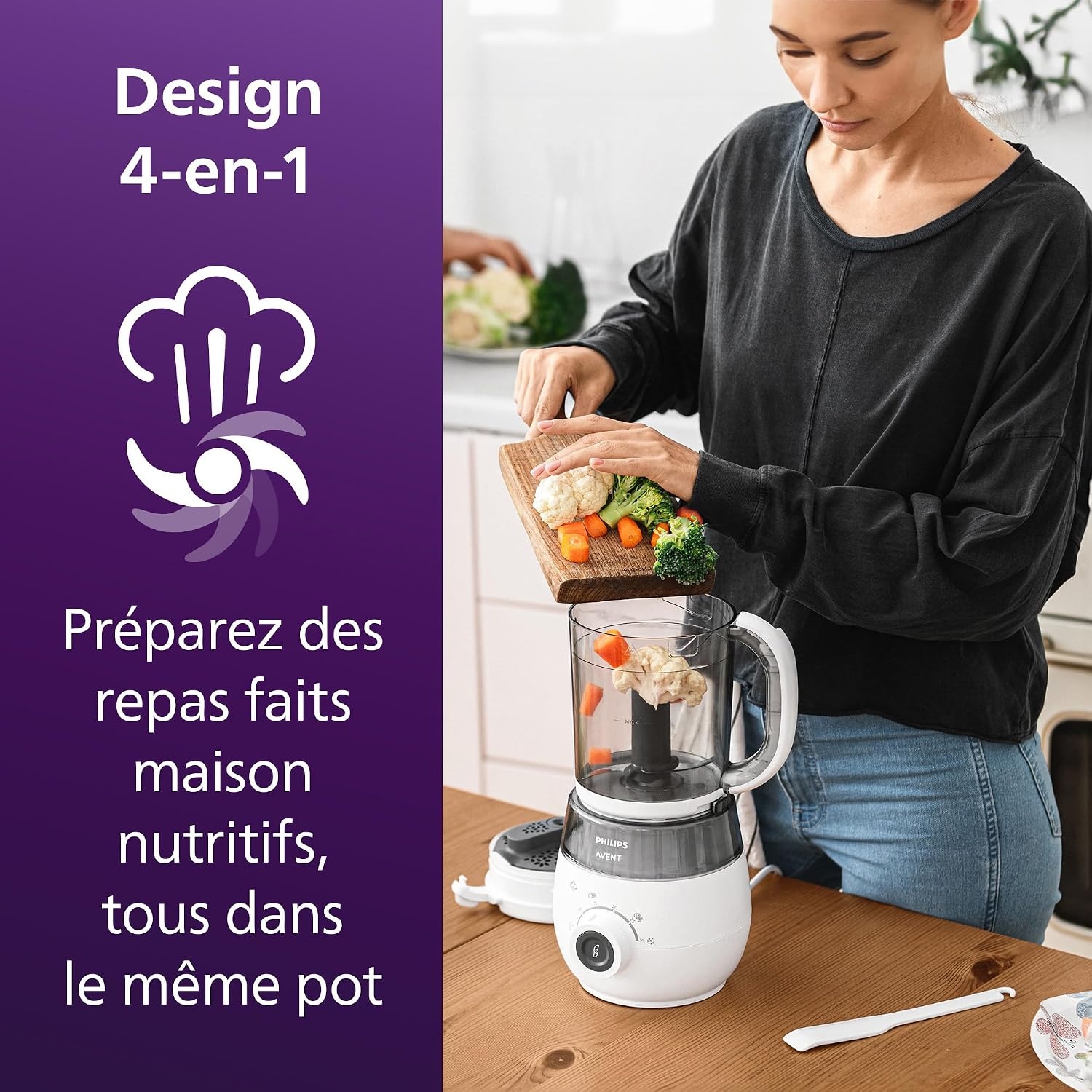 Robot Cuiseur Bébé 4-en-1 Verre 1L - 30% de remise