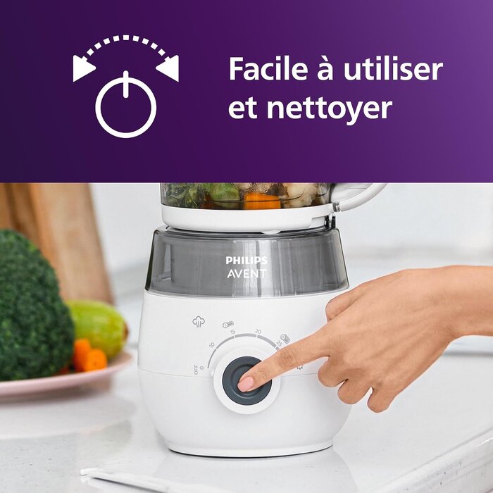 Robot Cuiseur Bébé 4-en-1 Verre 1L - 30% de remise