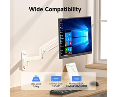 Suptek Support mural TV 13-32" articulé blanc - 32% de remise