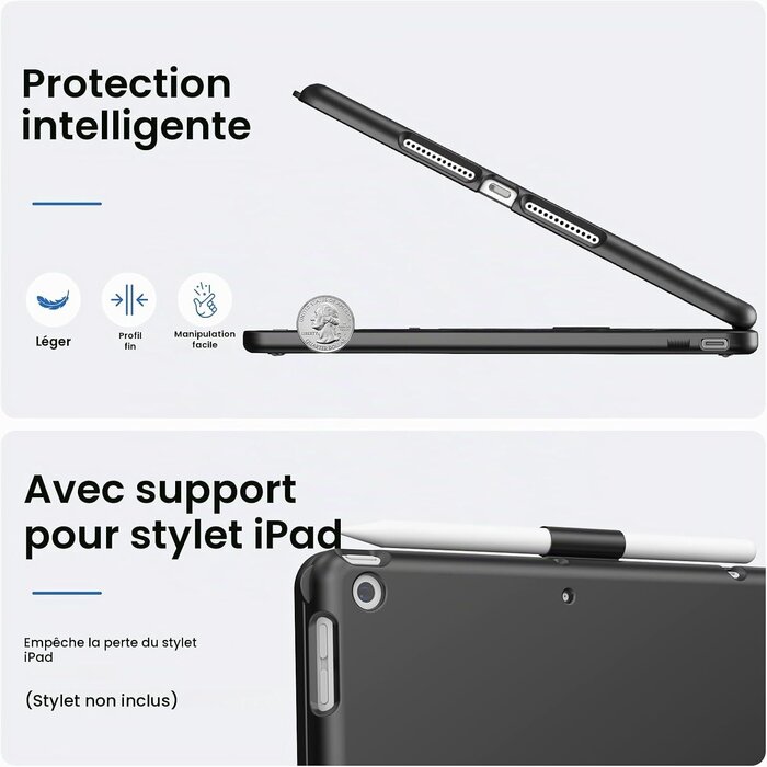 Étui clavier pivotant 360° pour iPad 10,2" QWERTZ - 32% de remise