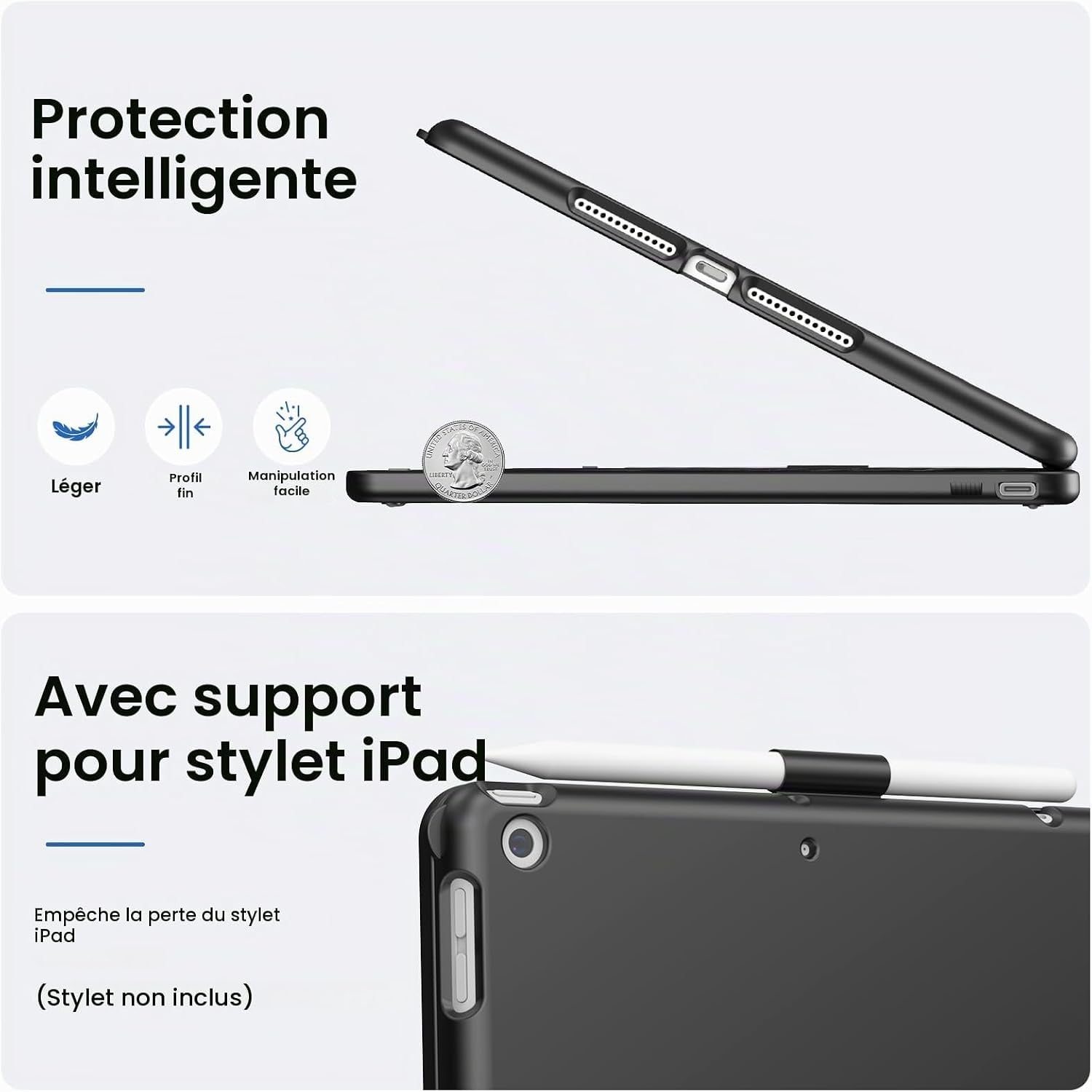 Étui clavier pivotant 360° pour iPad 10,2" QWERTZ - 32% de remise