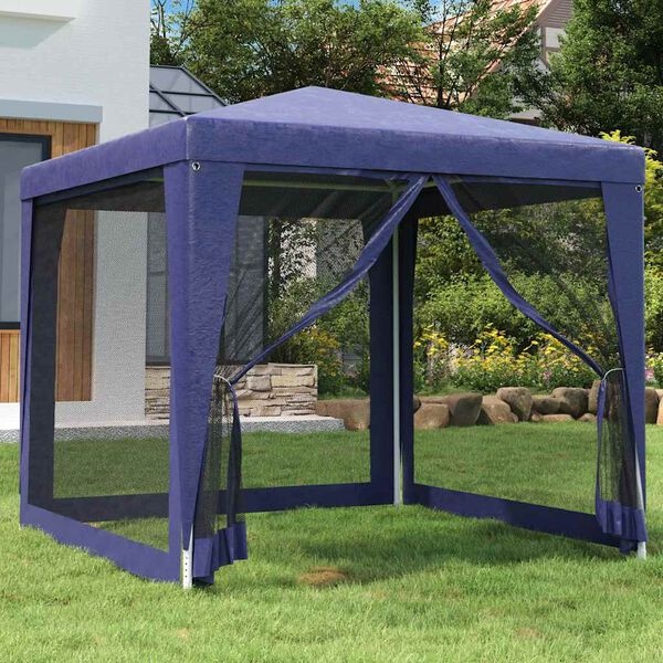 Tonnelle de jardin 2,5x2,5m HDPE bleu - 34% de remise