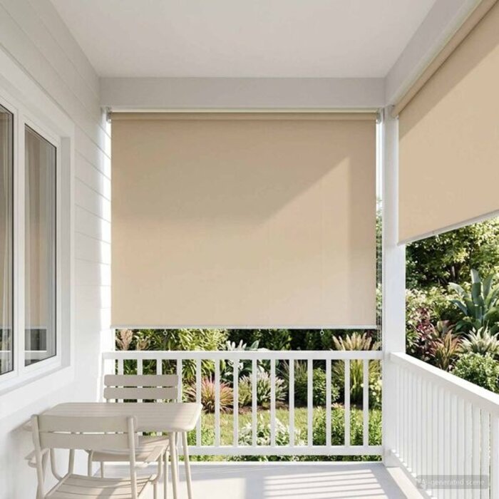 Store d'extérieur enroulable 145x230cm beige - 33% de remise