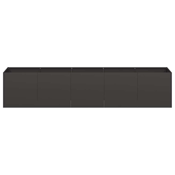 Jardinière en acier noir 200x40x40 cm - 34% de remise