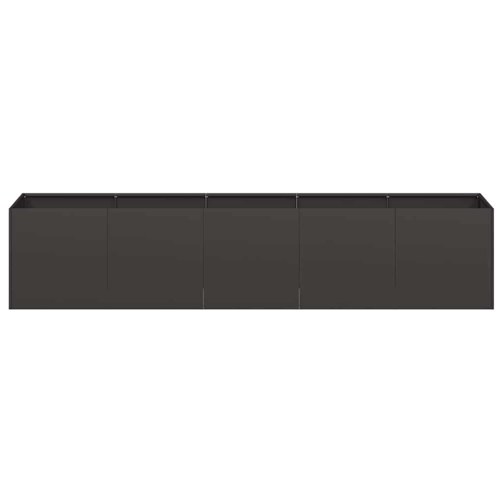 Jardinière en acier noir 200x40x40 cm - 34% de remise