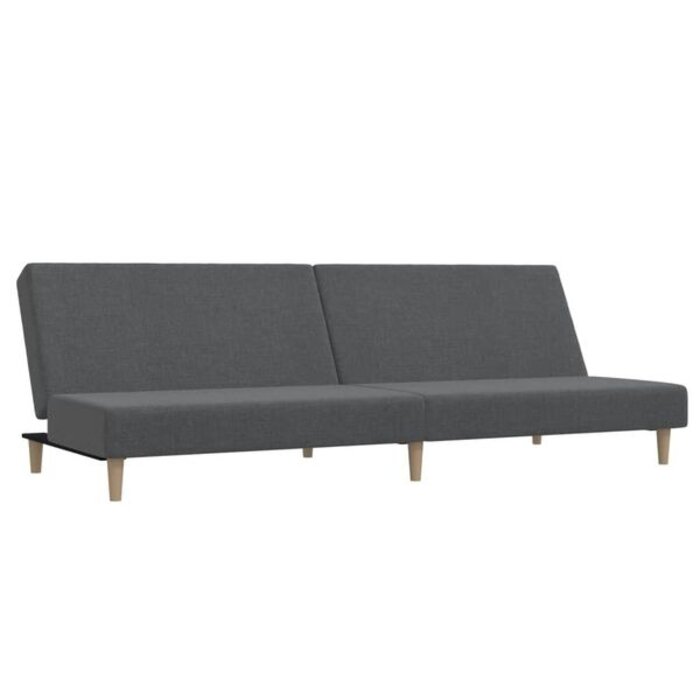 Canapé-lit 2 places en tissu gris clair - 35% de remise