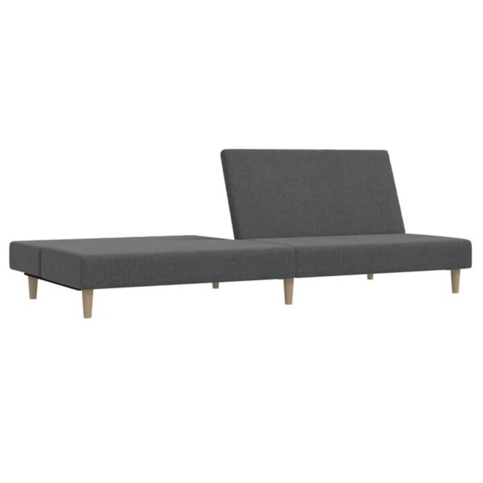 Canapé-lit 2 places en tissu gris clair - 35% de remise