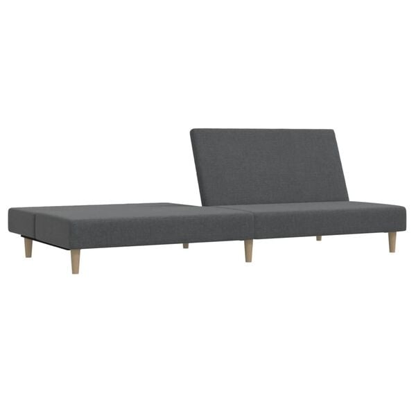 Canapé-lit 2 places en tissu gris clair - 35% de remise