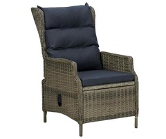 Vidaxl Chaise de jardin inclinable en rotin marron - 57% de remise