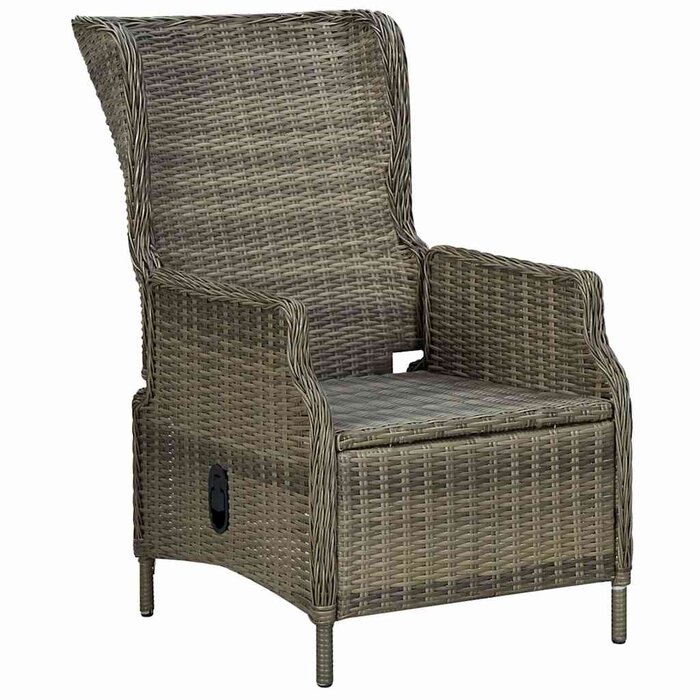 Chaise de jardin inclinable en rotin marron - 35% de remise