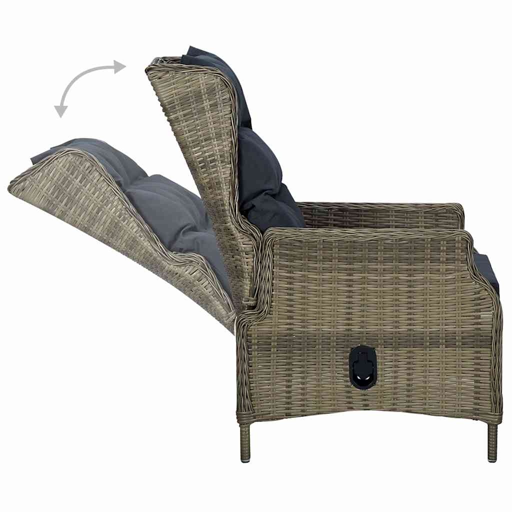 Chaise de jardin inclinable en rotin marron - 35% de remise