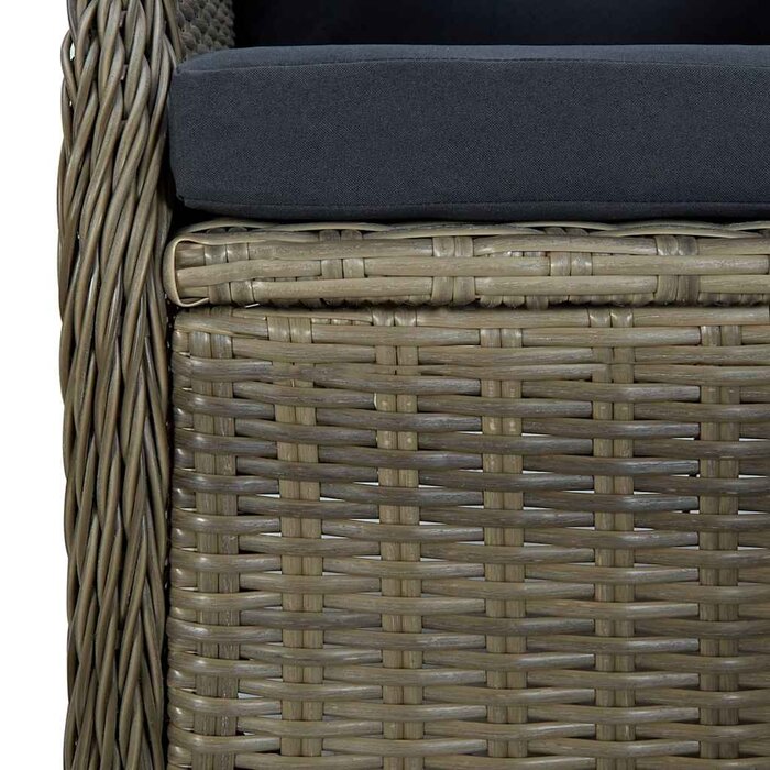 Chaise de jardin inclinable en rotin marron - 35% de remise