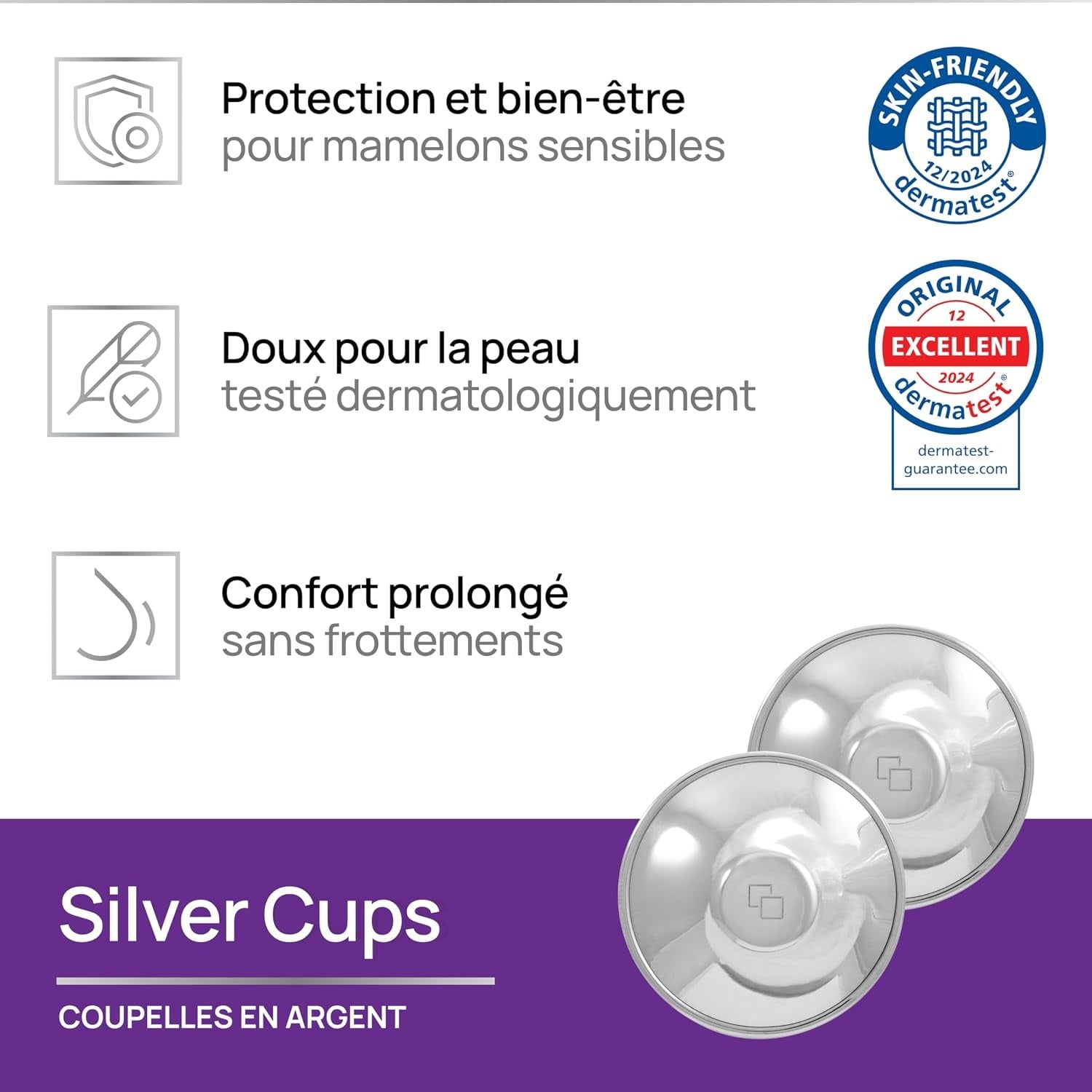 Protège-tétons en argent pour l'allaitement - Taille Regular - 28% de remise