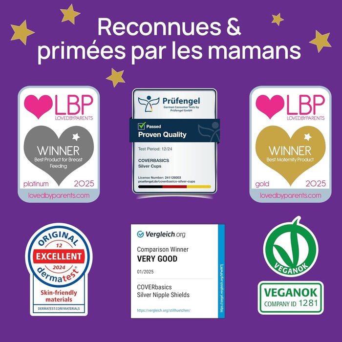 Protège-tétons en argent pour l'allaitement - Taille Regular - 28% de remise