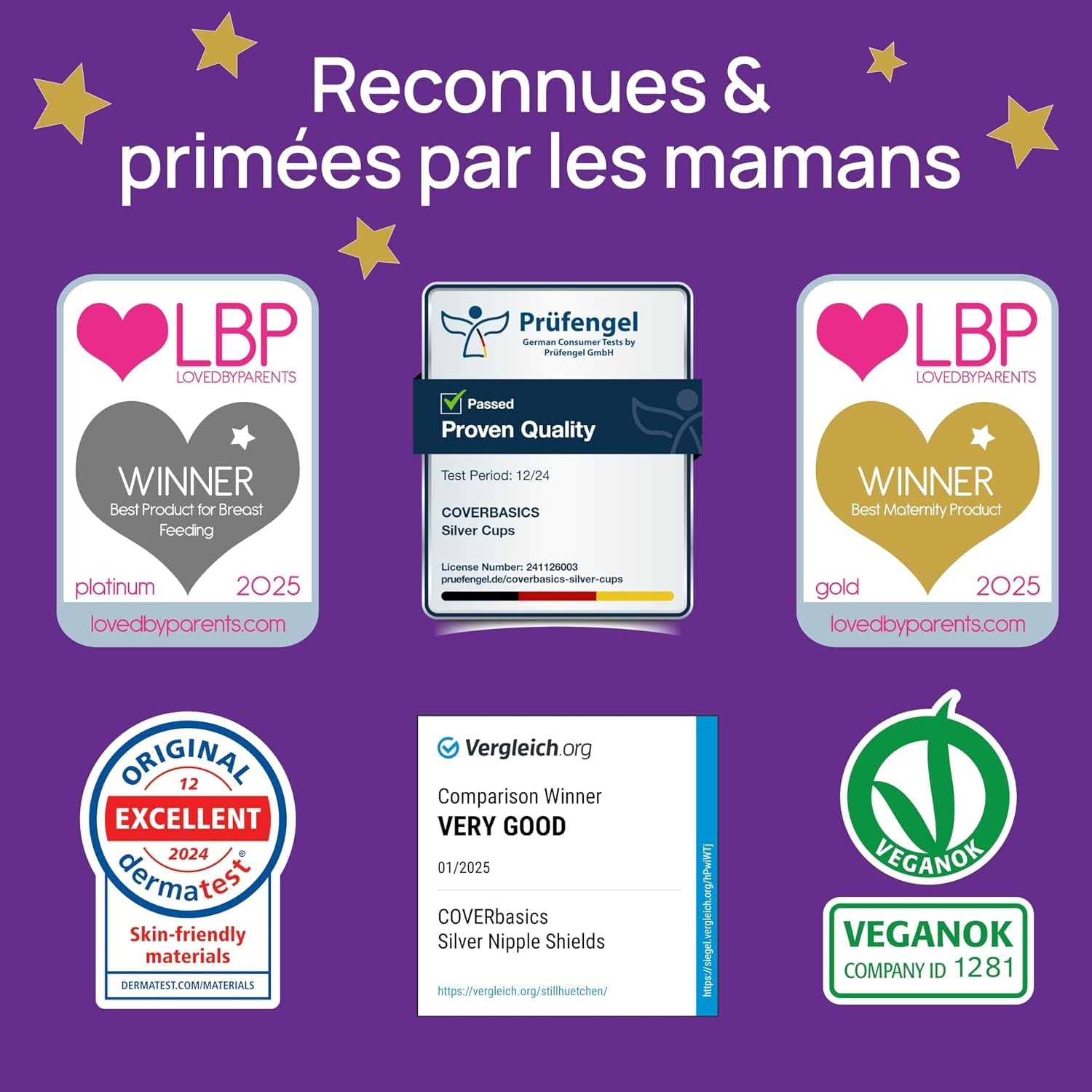 Protège-tétons en argent pour l'allaitement - Taille Regular - 28% de remise