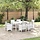 Table de jardin rectangulaire polyrotin blanc 150x100cm - 35% de remise