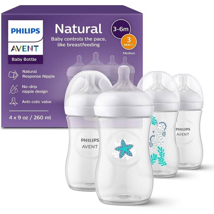 Lot de 3 biberons 260 ml - Débit lent - 27% de remise