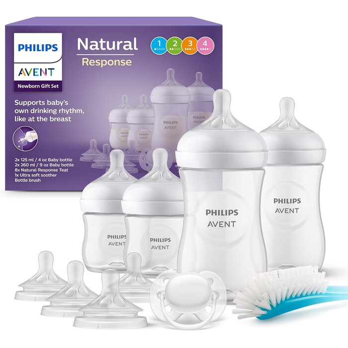 Kit de naissance complet avec 4 biberons Natural Response - 34% de remise