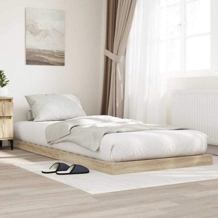 Cadre de lit au sol 80x200 cm chêne Sonoma - 34% de remise