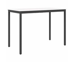 Vidaxl Table de bar 150x80cm bois massif blanc - 57% de remise