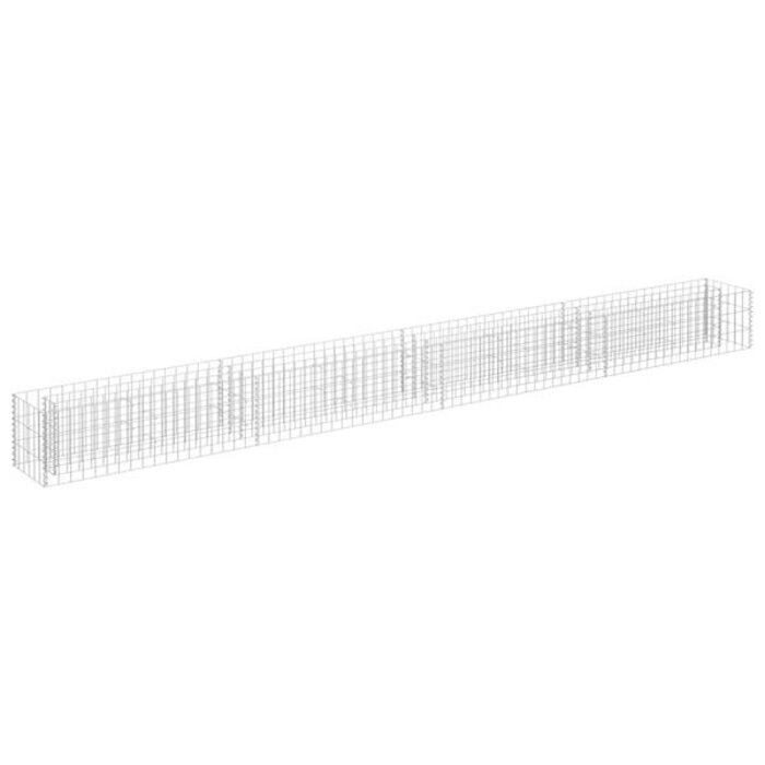 Jardinière gabion surélevée 360 cm - Acier galvanisé - 34% de remise