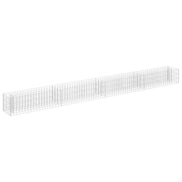 Jardinière gabion surélevée 360 cm - Acier galvanisé - 34% de remise