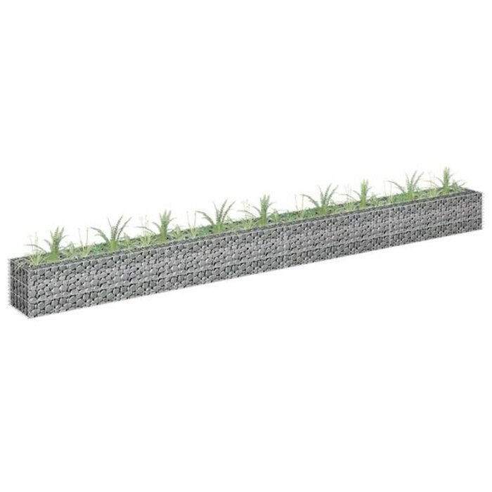 Jardinière gabion surélevée 360 cm - Acier galvanisé - 34% de remise