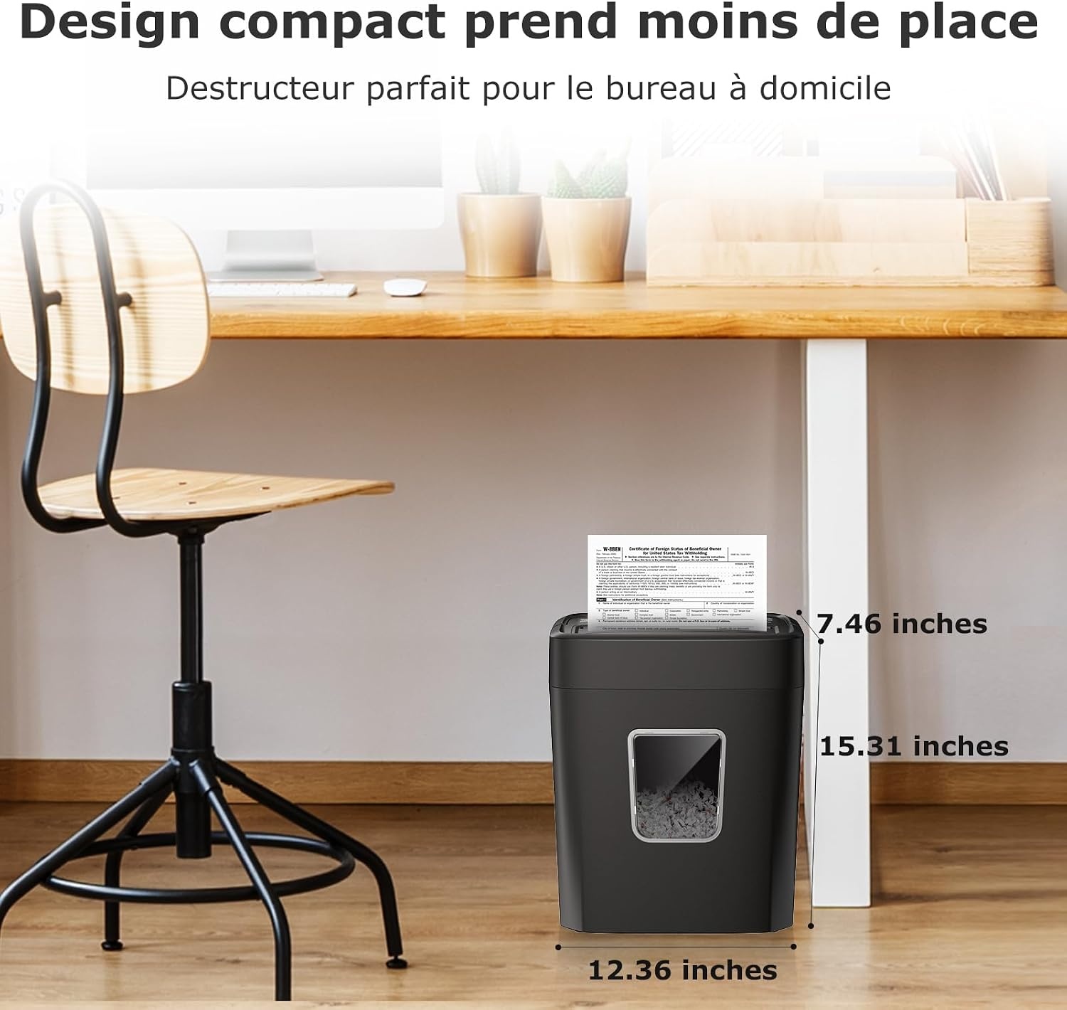 Déchiqueteuse papier coupe croisée P-4 16L - 32% de remise - Noir