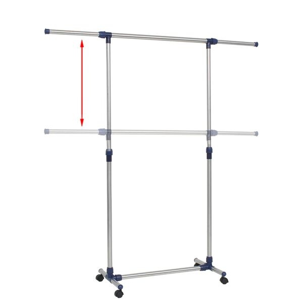 Portant à vêtements réglable en inox - 33% de remise