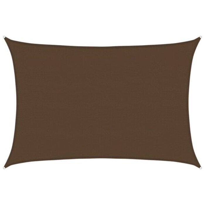 Voile d'ombrage rectangulaire 5x6 m marron - 34% de remise