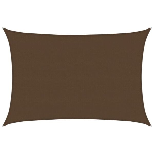 Voile d'ombrage rectangulaire 5x6 m marron - 34% de remise