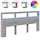 Tête de lit avec rangement et LED 200 cm gris sonoma - 35% de remise