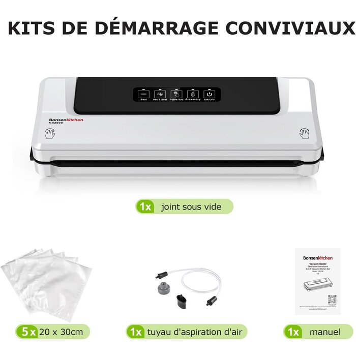 Appareil de mise sous vide - 4 modes - Blanc - 33% de remise
