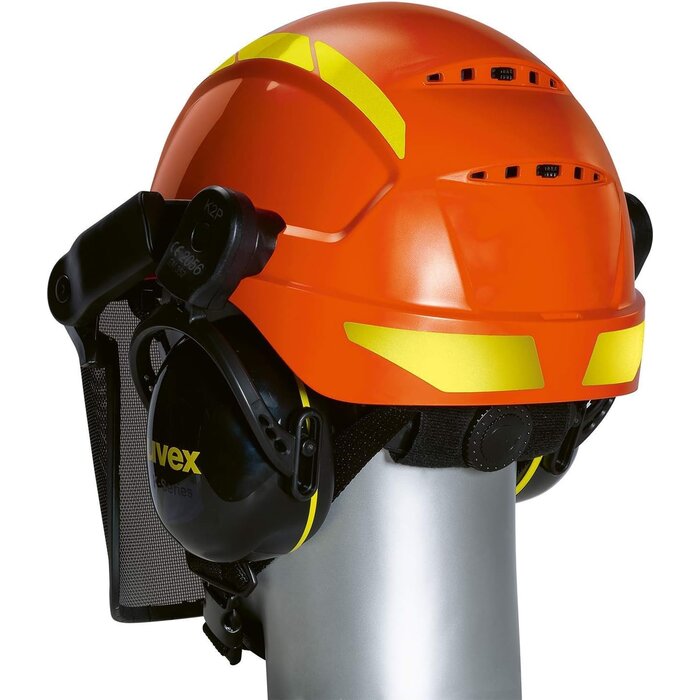 Casque forestier complet avec visière et protection auditive - 34% de remise