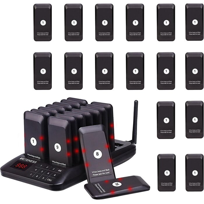Système d'appel sans fil 32 Pagers - Portée 500m - 30% de remise