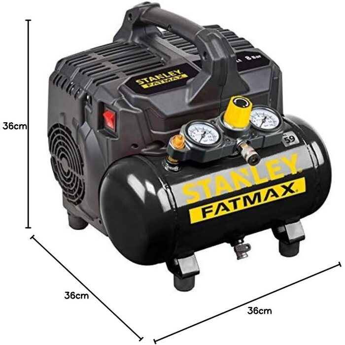 Compresseur d'air 6L 8 bars silencieux (59 dB) - 35% de remise