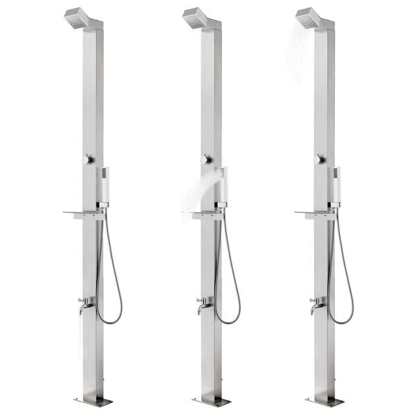 Douche d'extérieur en inox 220 cm - 35% de remise
