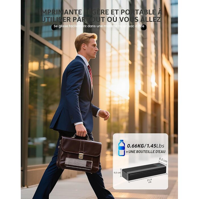 Imprimante Thermique Portable A4 - Bluetooth/USB-C - 29% de remise