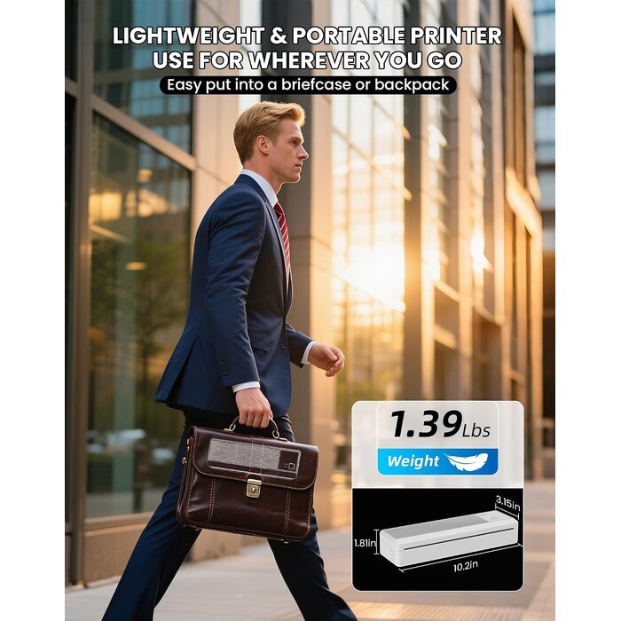 Imprimante thermique A4 portable sans encre - Bluetooth et USB - 29% de remise