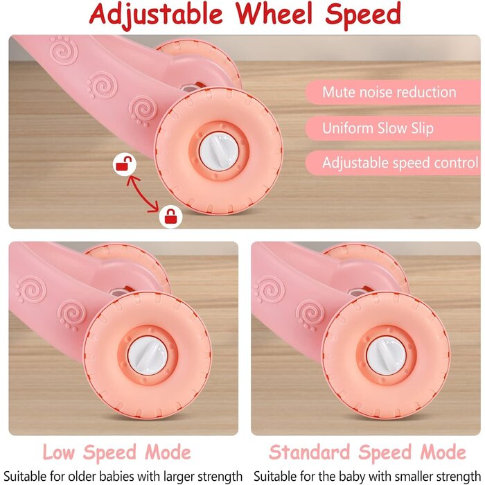 Trotteur et table d'activité 2-en-1 - Rose - 33% de remise
