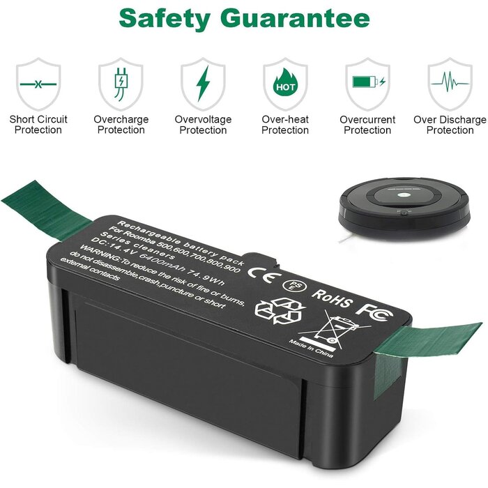 Batterie Li-ion 6400mAh pour Aspirateur Robot - 32% de remise