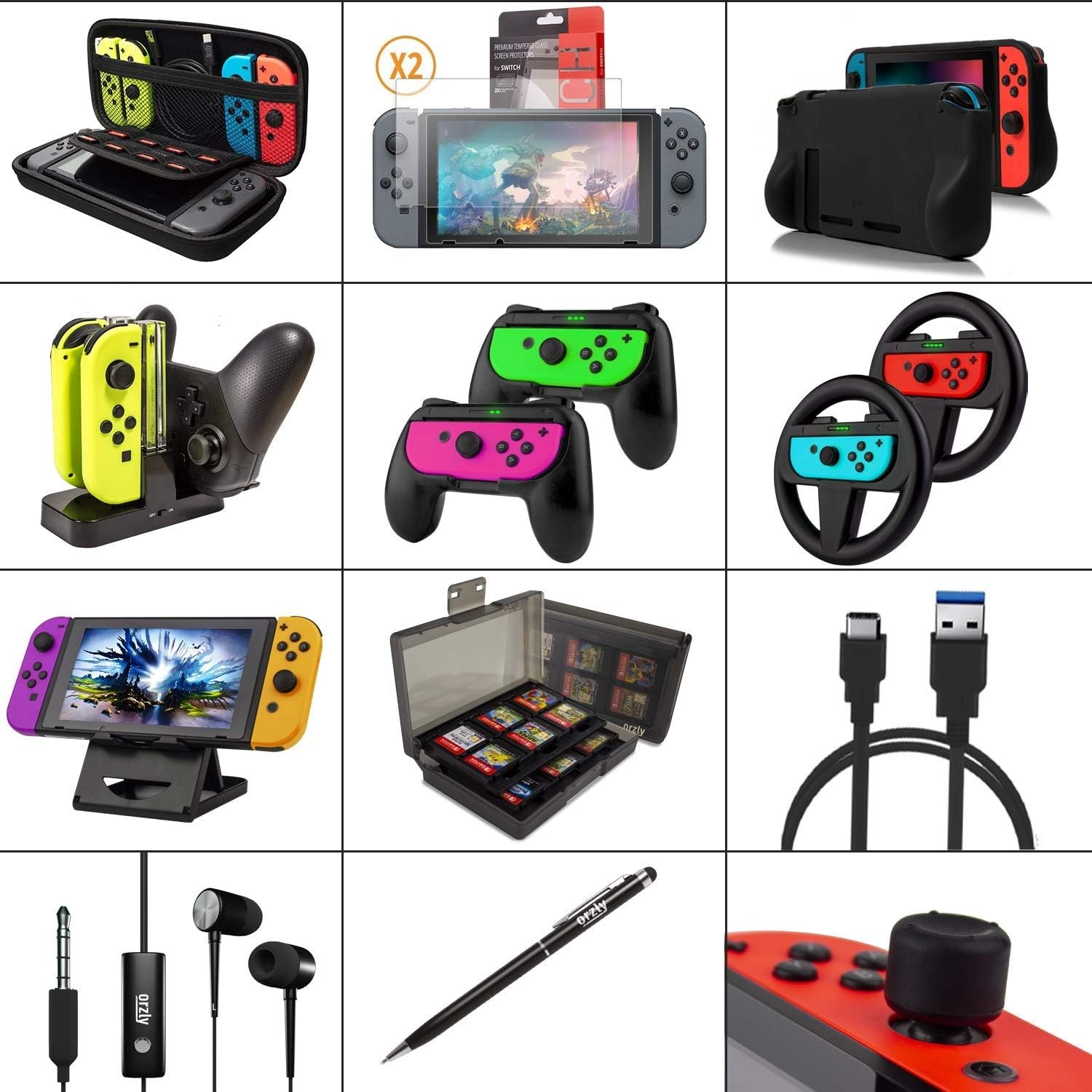 Kit accessoires pour Nintendo Switch - 34% de remise - Noir