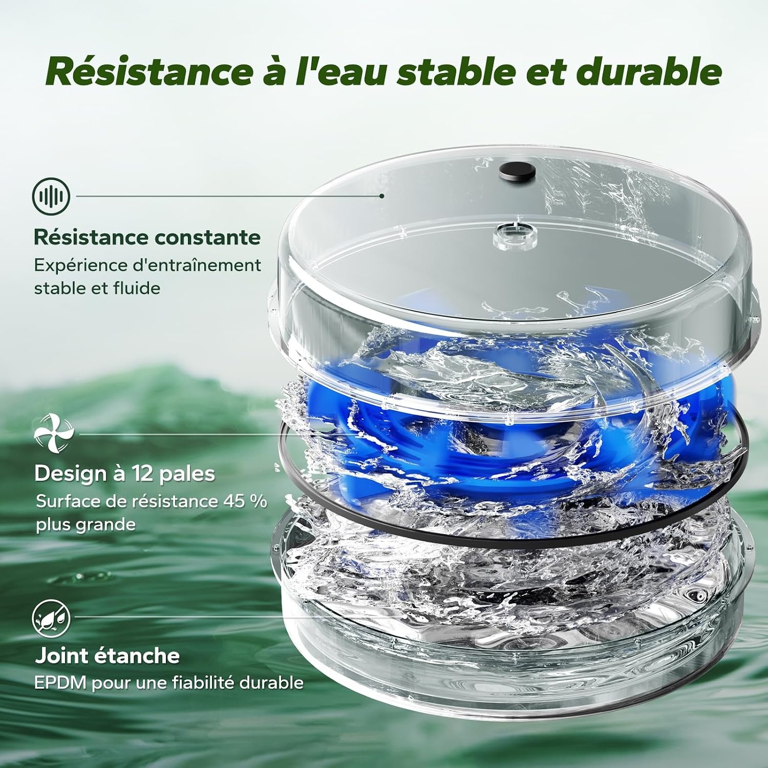 Rameur à eau en bois d'hévéa pliable - 30% de remise