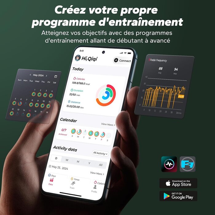 Rameur à eau en bois d'hévéa pliable - 30% de remise