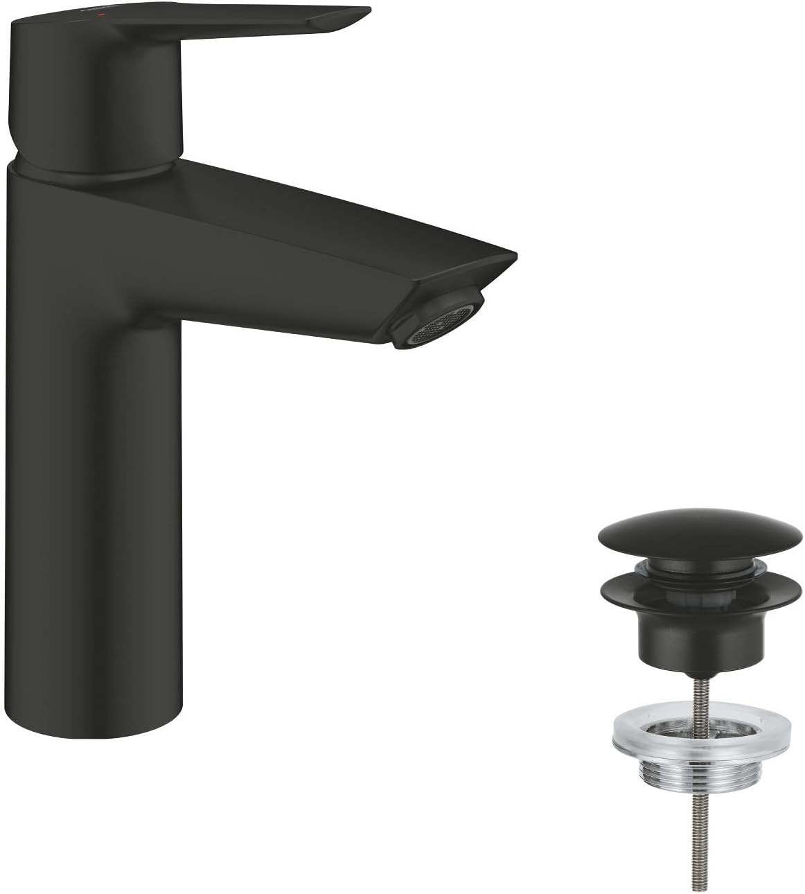 Mitigeur lavabo noir mat 19 cm, économiseur d'eau, -34% de remise