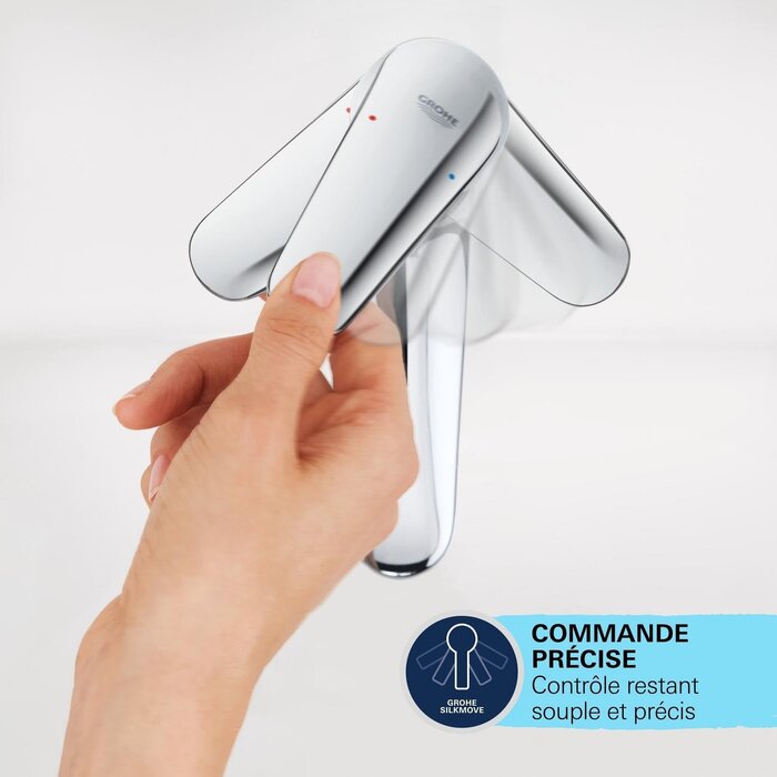 Mitigeur lavabo noir mat 19 cm, économiseur d'eau, -34% de remise