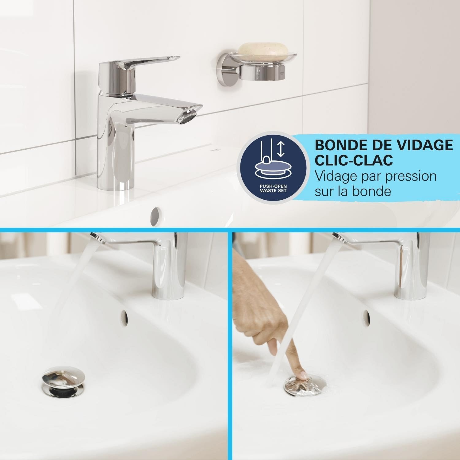 Mitigeur lavabo noir mat 19 cm, économiseur d'eau, -34% de remise