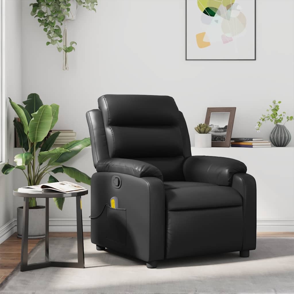 Fauteuil de massage inclinable noir - 35% de remise