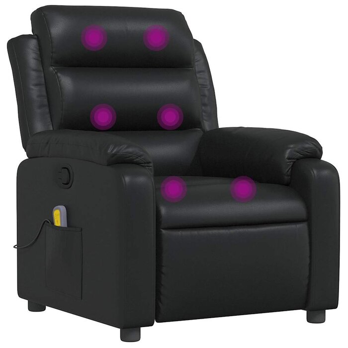 Fauteuil de massage inclinable noir - 35% de remise