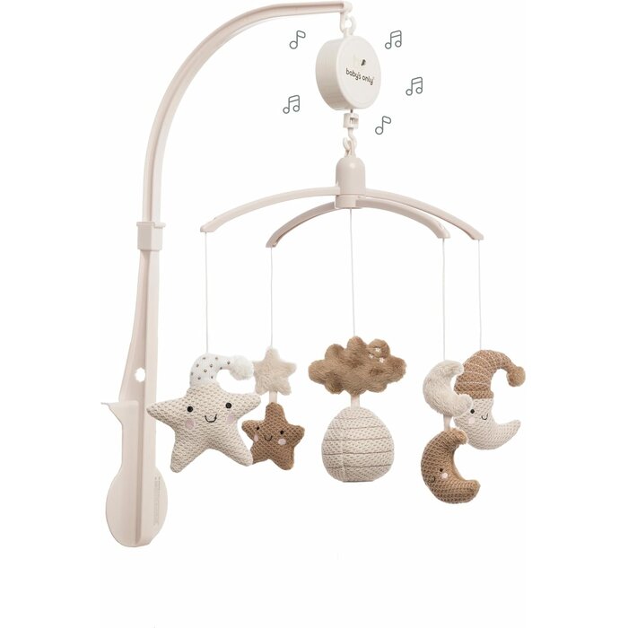 Mobile musical pour bébé avec figurines tricotées - 33% de remise